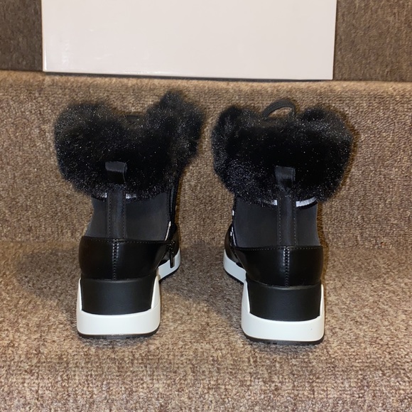 ♣️NWT Alfani Step Flex Platform Wedge Sneaker Bootie w/Faux Fur - Picture 6 of 14